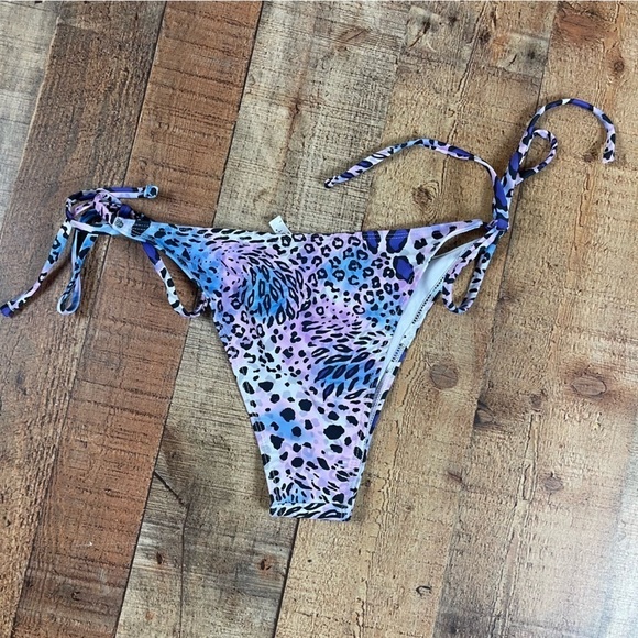 NEW Ekouaer Large Triangle Bikini Set Cover Up Tie Dye Animal Print Pastel Pool - Picture 10 of 16